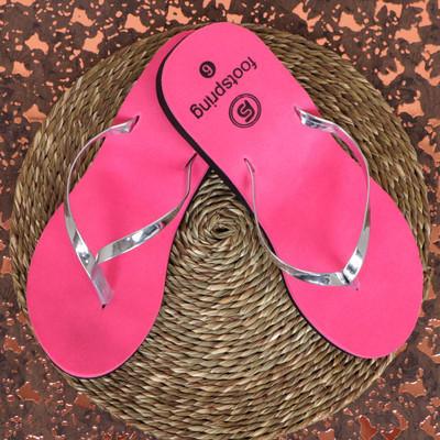 Footspring Women Slippers(Pink , 6)