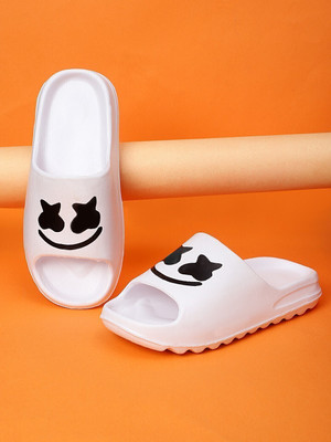 KAPYANSH Men Slides(White , 8)