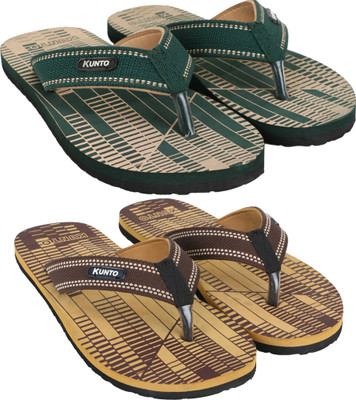 KUNTO Men Flip Flops(Multicolor , 10)