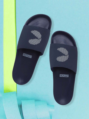Chupps Men Dot Fusion Navy Blue Men's Comfortable Slides & Flip Flop Slides(Navy , 7)