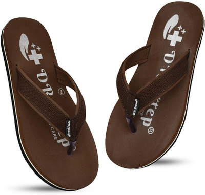DR STTEP Men Orthopedic Slippers for Men Comfort Fit Soft Cushion Lightweight Slippers(Brown , 10)