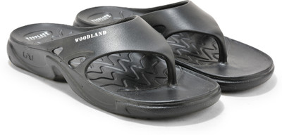 WOODLAND Men Flip Flops(Black , 11)