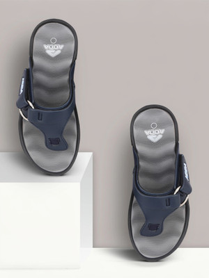 Adda Women Flip Flops(Grey, Navy , 5)
