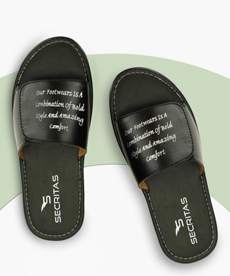 SECRITAS Men Slides(Black , 8)