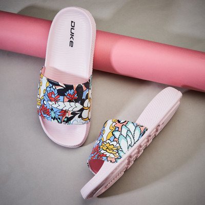 DUKE Women Slides(Pink , 7)