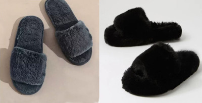 rexizone Women Slides(Black, Black , 7)