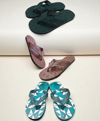 Mikro Men Slippers(Green, Brown, Blue , 6)