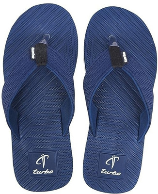 TURBO Men Flip Flops(Navy , 9)