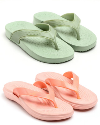 GENVE Women Flip Flops(Multicolor , 5)