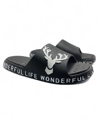 Fabbmate Men Slides(Black , 6)