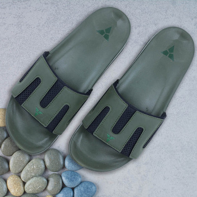 TREKIVA Men Slides(Olive , 8)