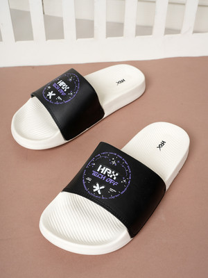HRX by Hrithik Roshan Men Slides(Off White, Black , 8)
