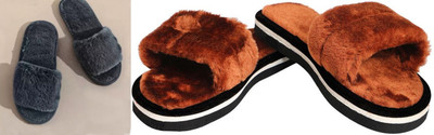 rexizone Women Flip Flops(Black, Brown , 5)
