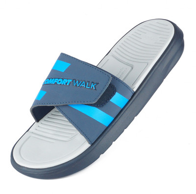 COMFORT WALK Men Slides(Blue , 8)