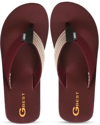 G Best Men Flip Flops(Maroon , 10)