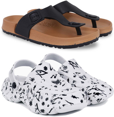 Pampy Angel Men Slippers(Beige, White , 6)