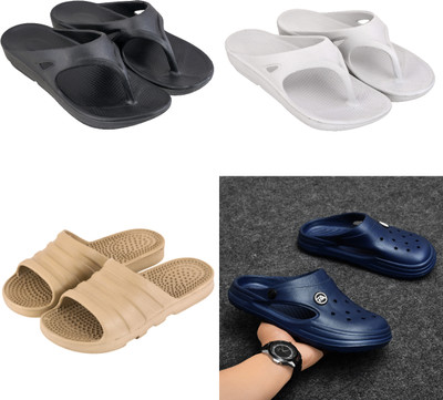 house of common Men Slides(Multicolor , 9)