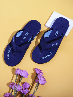 DOCTOR EXTRA SOFT Women Doctor Slippers Orthopedic Diabetic Pregnancy Dr Chappals & House D-22 Flip Flops(Blue , 7)