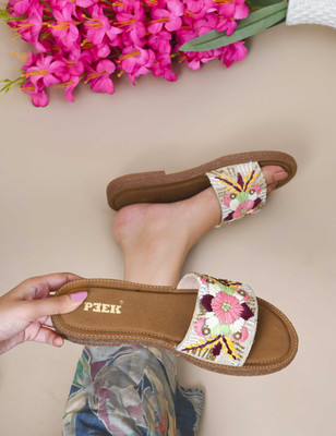 PEEK Women Flats(Maroon , 8)