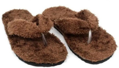 Bhains Ki Ankh Women Slippers(Brown , 4)
