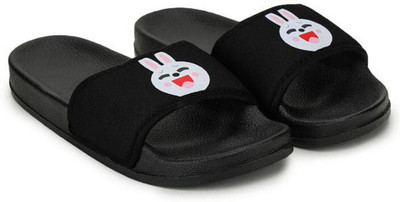 Footox Women Slippers | Slides | Flipflop | Clogs | Ortho | Acupressure Slides(Black , 5)