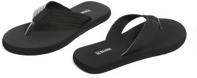 Hilux Men Flip Flops(Black, Navy , 8)