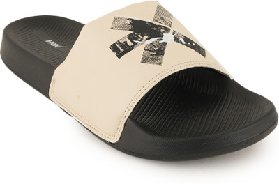 HRX by Hrithik Roshan Men Slides(Black, Beige , 10)