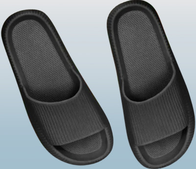 house of common Men Slides(Black , 10)