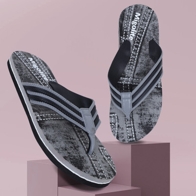 MIGOLITE Men Migolite Mens Denim Print with Stylish Straps � Comfort Wear EVA Flip Flops(Grey , 7)