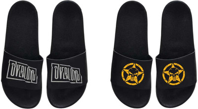 nvisan Men Slides(Grey, Yellow, Black , 8)