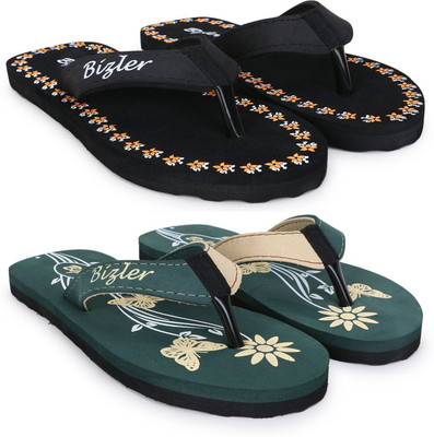 BIZLER Women Soft Ortho Slippers | Lightweight, Non-Slip & Stylish Daily Wear Slippers(Multicolor , 6)