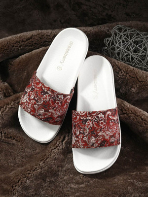 Dressberry Women Slides(Maroon , 4)