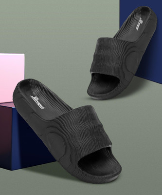 Paragon Men Slides |Lightweight Slipper|Water Resistant|Comfortable Slides(Black , 6)