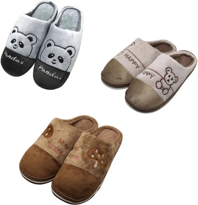 Mahi Enterprises Men Flip Flops(Grey, Beige, Brown , 8)