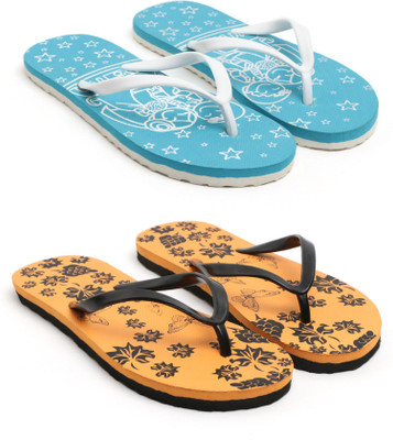 Indrawati Women Flip Flops(Multicolor , 8)