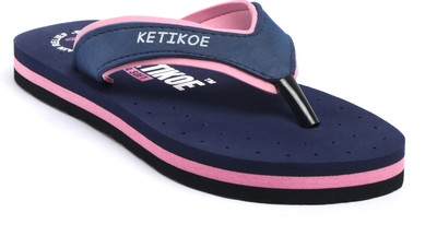 KETIKOE Women Flip Flops(Navy , 5)