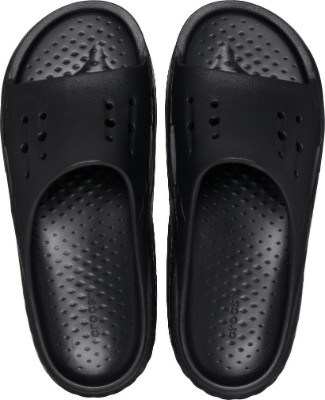 CROCS Men Off Grid Slides(Black , 10 UK/India)