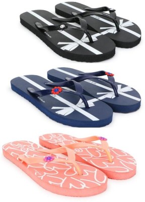 Cordmans Women Flip Flops(Blue, Black, Pink , 7)