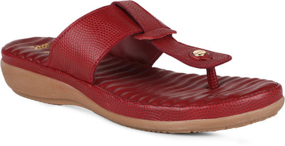 Scholl Women Slippers(Maroon , 4)