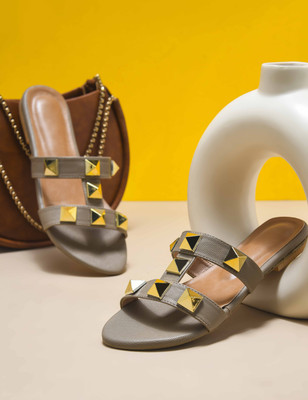 PEEK Women Flats(Khaki , 4)