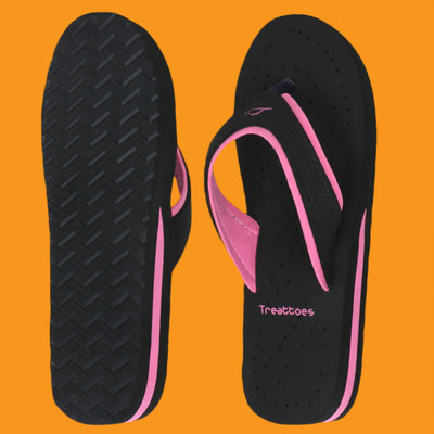 TREATTOES Women Doctor Ortho Care Diabetic Extra Soft Orthopaedic Comfort House Dr Slippers Flip Flops(Multicolor , 6)