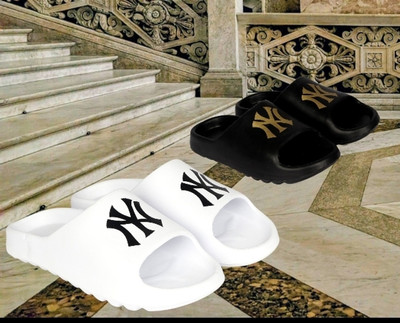 Ambit Men Slippers(Beige, Black , 9)