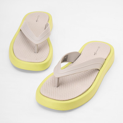 Forever Glam By Pantaloons Women Flip Flops(Grey , 5)