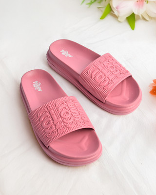 Roadster Women Flip Flops(Pink , 8)