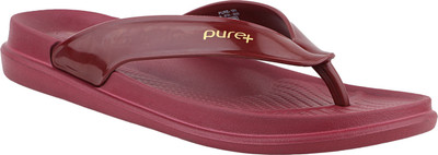 WELCOME Women Lightweight with Arch Support Durable Anti-Skid & Stylish Dailywear| Slippers(Maroon , 8)