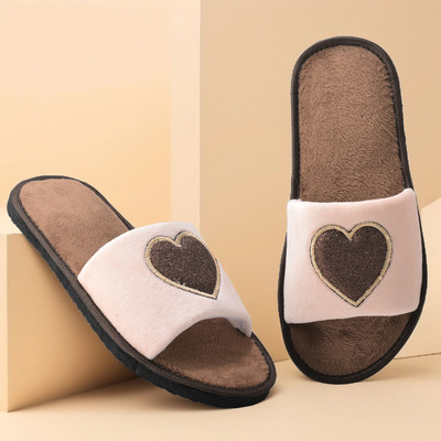 Y key Women Slippers(Beige , 8)