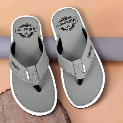 Villaallen Men Flip Flops(Grey , 9)