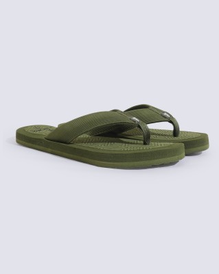 FLEXXO Men Flip Flops(Olive , 7)