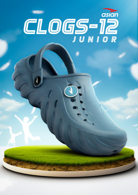 asian Boys & Girls Sling Back Clogs(Light Blue , 10-11 Years)