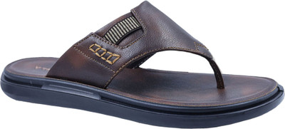 TREKIVA Men Premium Slippers Trendy Comfortable Flexible & Durable, Anti-Skid| TPG-3003 Flip Flops(Tan , 9)